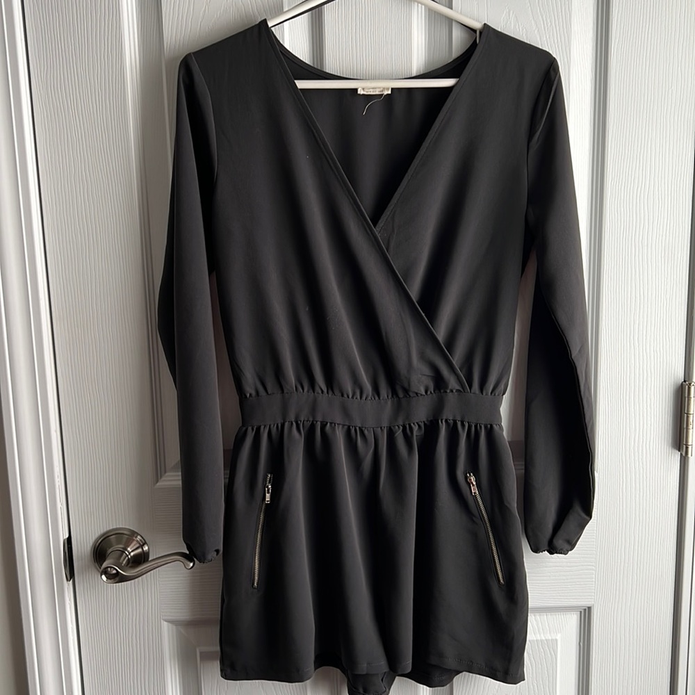 Charcoal grey romper